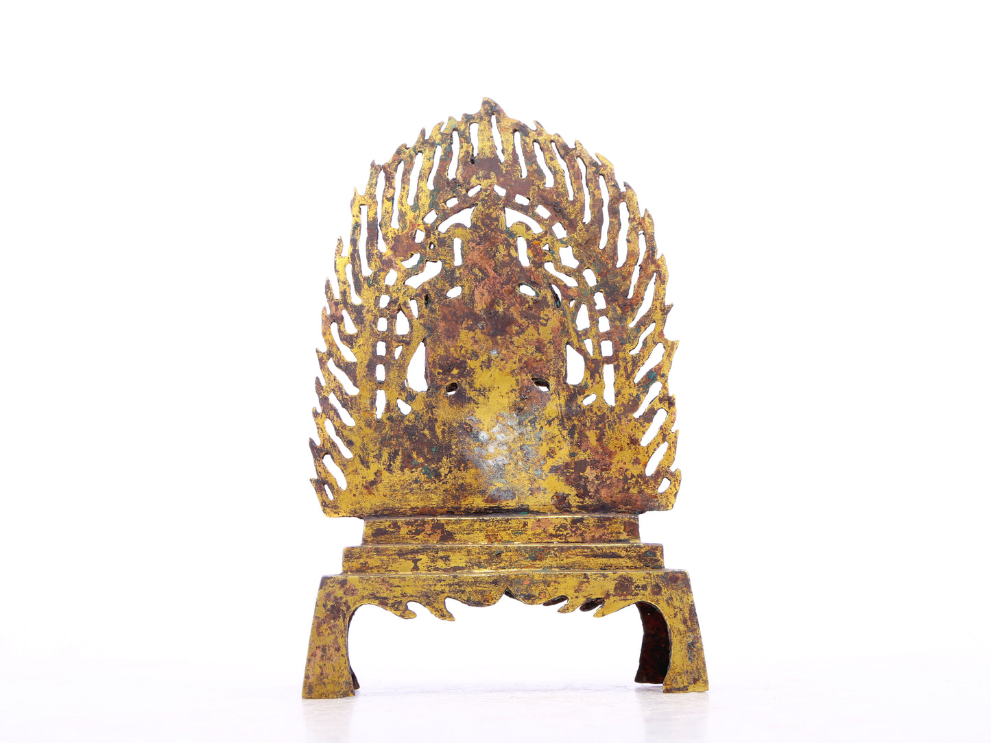 A serene gilt bronze statue of Bodhisattva