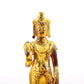 A serene gilt bronze statue of Bodhisattva