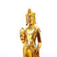 A serene gilt bronze statue of Bodhisattva