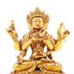 A solemn gilt bronze Bodhisattva statue