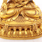 A solemn gilt bronze Bodhisattva statue