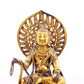 A serene gilt bronze statue of Bodhisattva