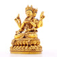 A solemn gilt bronze Bodhisattva statue