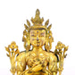 A serene gilt bronze statue of Bodhisattva