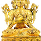 A serene gilt bronze statue of Bodhisattva