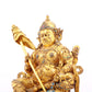 A solemn gilt bronze statue of the Heavenly King inlaid with precious stones