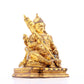 A solemn gilt bronze statue of the Heavenly King inlaid with precious stones