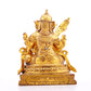 A solemn gilt bronze statue of the Heavenly King inlaid with precious stones