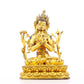 A solemn gilt bronze inlaid turquoise Vajrasattva statue