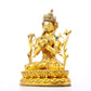 A solemn gilt bronze inlaid turquoise Vajrasattva statue