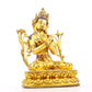 A solemn gilt bronze inlaid turquoise Vajrasattva statue