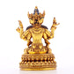 A solemn gilt bronze Bodhisattva statue