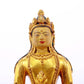 A serene gilt bronze statue of Amitayus Buddha