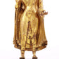 A serene gilt bronze statue of Gautama Buddha