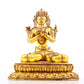 A serene gilt bronze statue of Vajrasattva