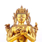 A serene gilt bronze statue of Vajrasattva