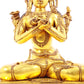 A serene gilt bronze statue of Vajrasattva