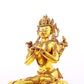 A serene gilt bronze statue of Vajrasattva