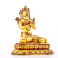 A serene gilt bronze statue of Vajrasattva