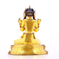 A serene gilt bronze statue of Vajrasattva