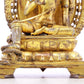 A solemn gilt bronze statue of green Tara