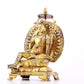 A solemn gilt bronze statue of green Tara