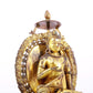 A solemn gilt bronze statue of green Tara