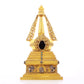 An exquisite gilt bronze and silver Buddhist altar with inlaid gems