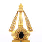 An exquisite gilt bronze and silver Buddhist altar with inlaid gems