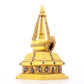 An exquisite gilt bronze and silver Buddhist altar with inlaid gems