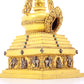 An exquisite gilt bronze and silver Buddhist altar with inlaid gems