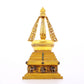 An exquisite gilt bronze and silver Buddhist altar with inlaid gems