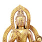 A solemn gilt bronze statue of Tara