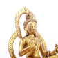 A solemn gilt bronze statue of Tara