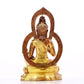 A solemn gilt bronze statue of Tara