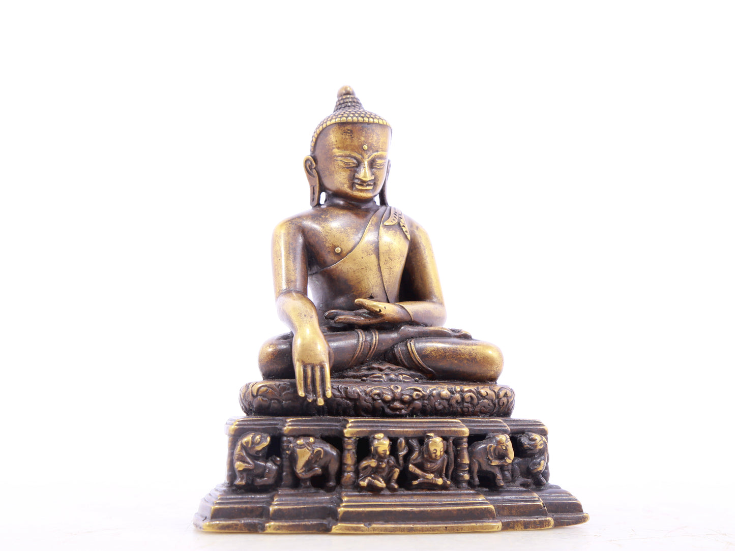 A serene alloy bronze Gautama Buddha