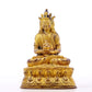 A serene gilt bronze statue of Amitayus Buddha