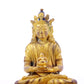 A serene gilt bronze statue of Amitayus Buddha