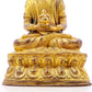 A serene gilt bronze statue of Amitayus Buddha