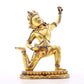 A serene gilt bronze Vajra statue