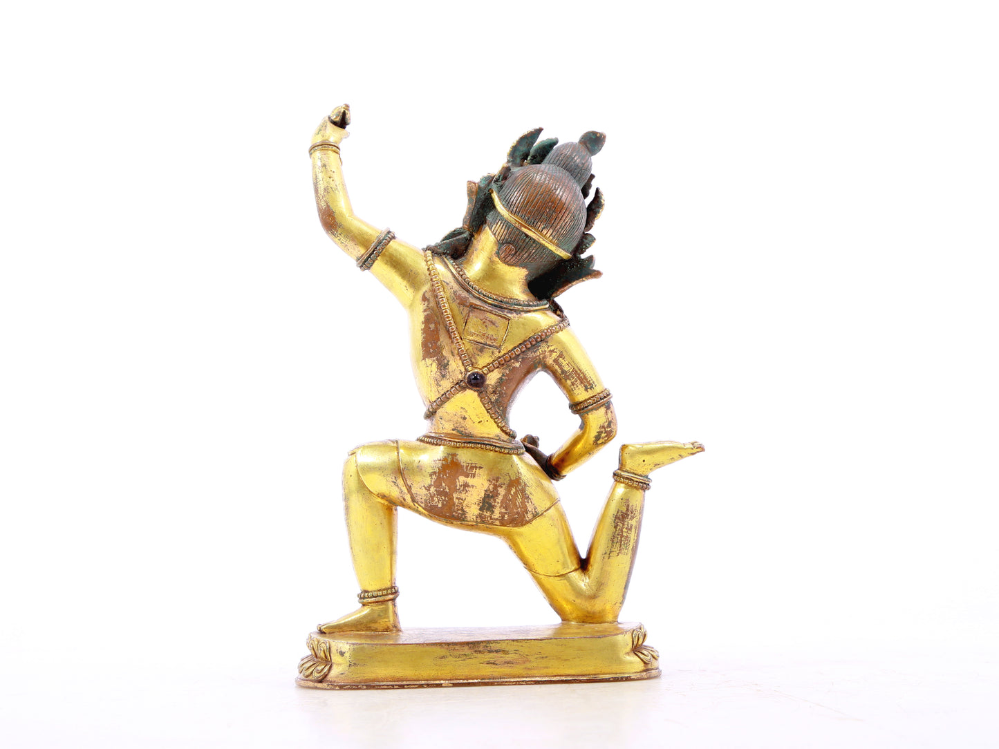 A serene gilt bronze Vajra statue