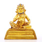 A serene gilt bronze statue of the God of Wealth