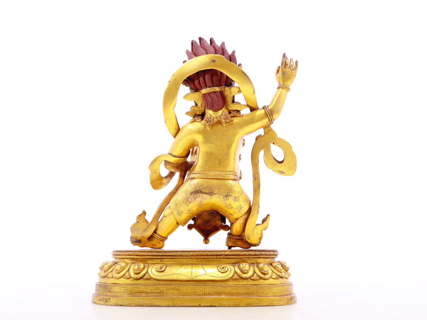 A serene gilt bronze Vajra statue