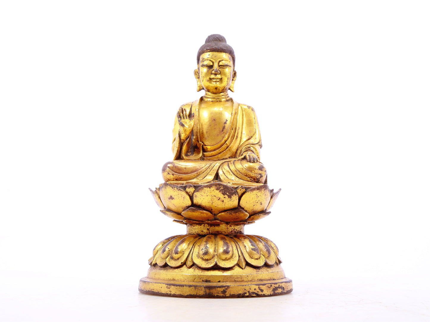 A serene alloy bronze Gautama Buddha