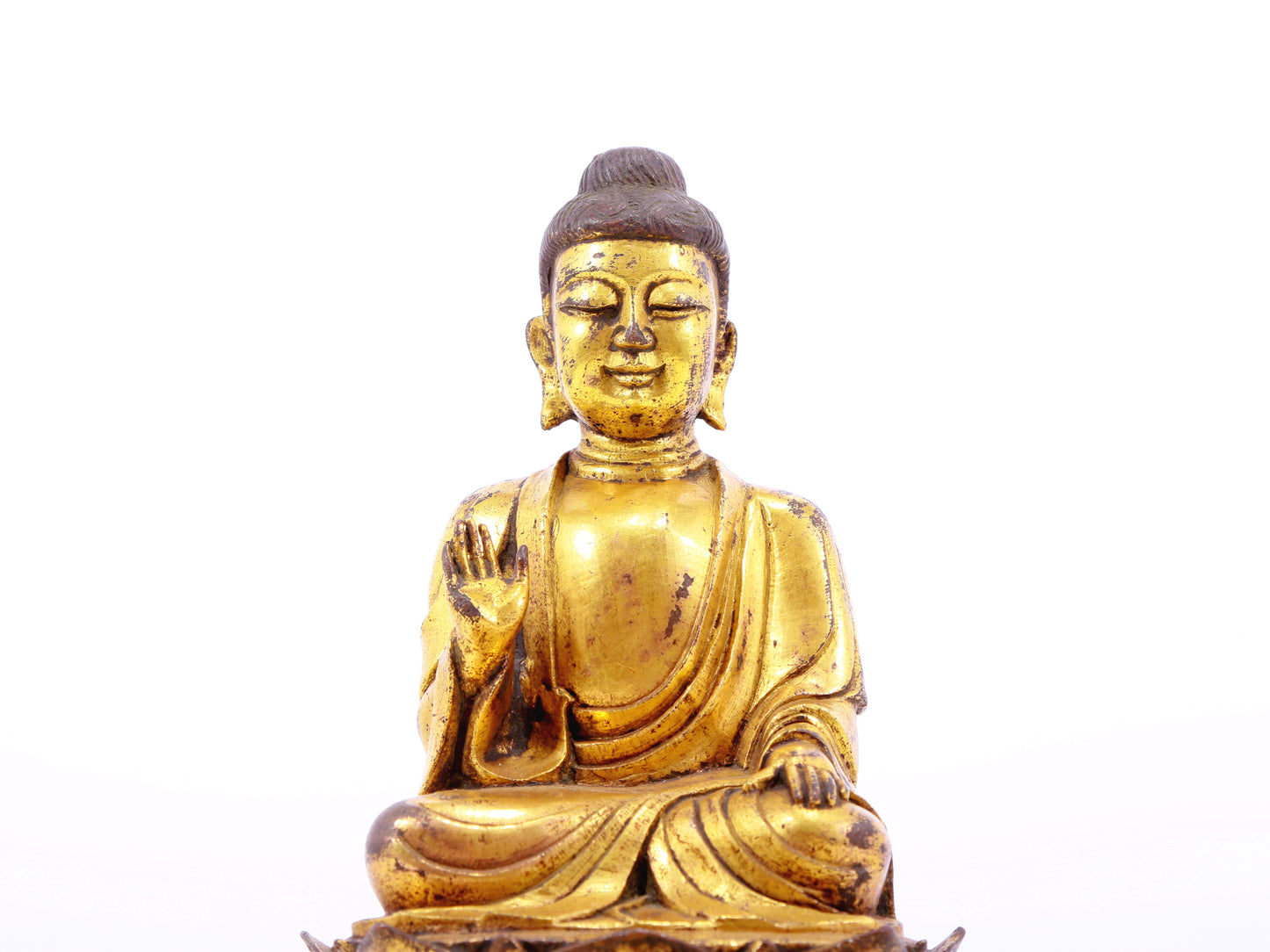 A serene alloy bronze Gautama Buddha