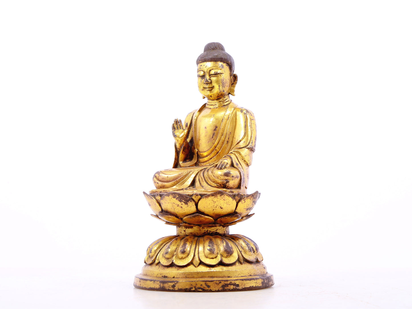 A serene alloy bronze Gautama Buddha