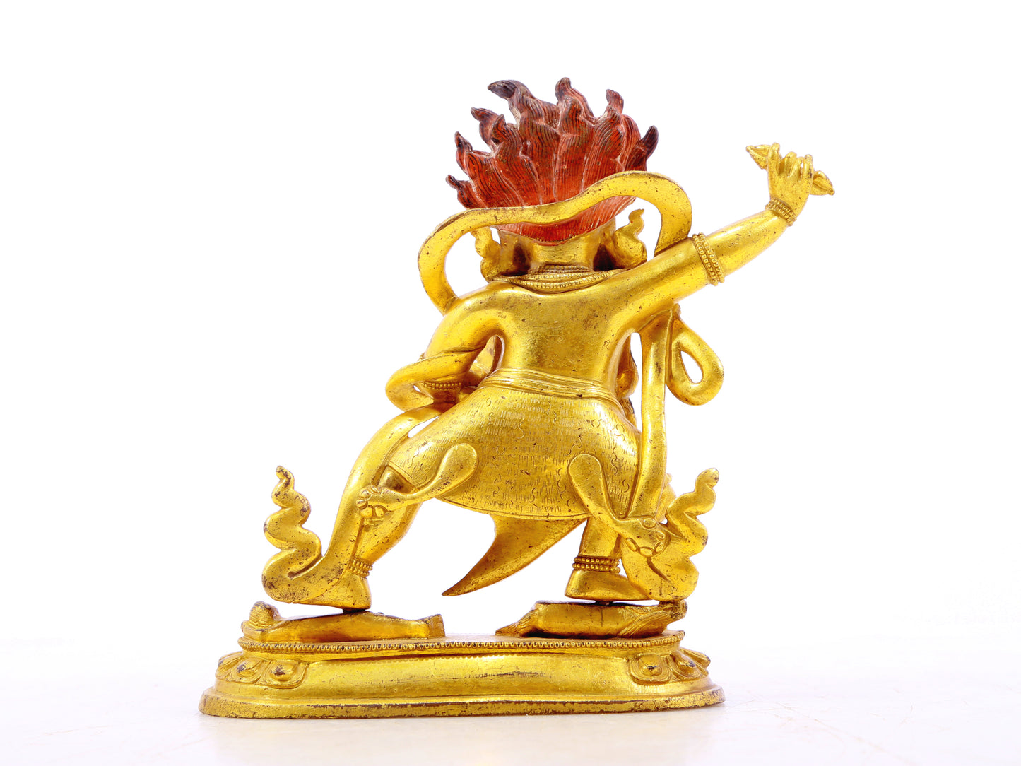 A serene gilt bronze Vajra statue