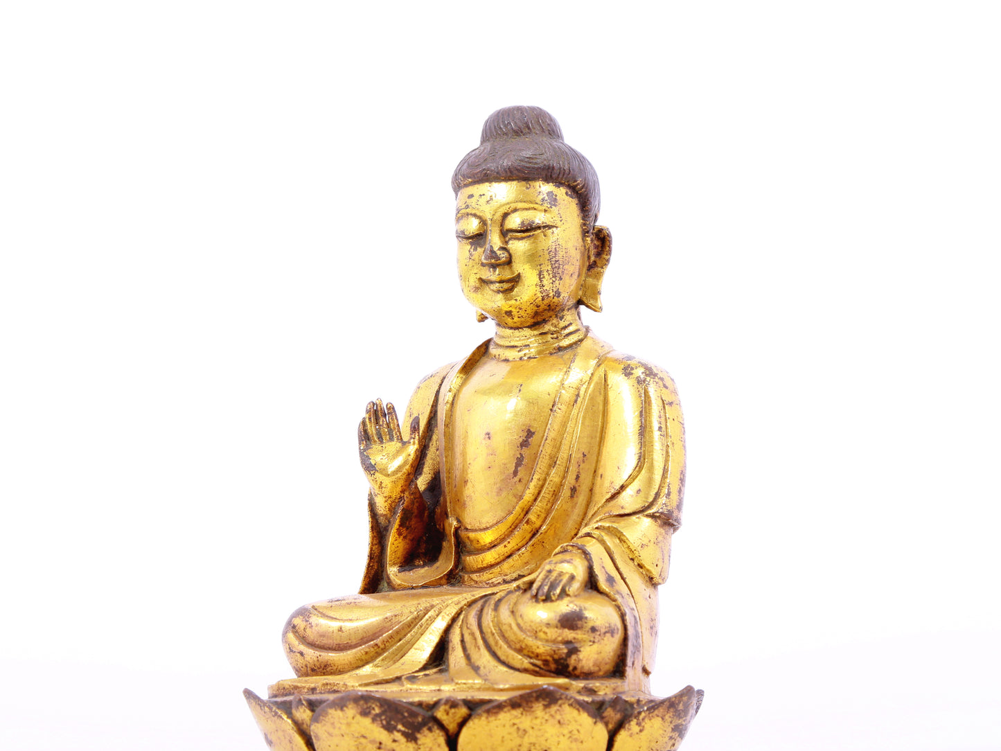 A serene alloy bronze Gautama Buddha