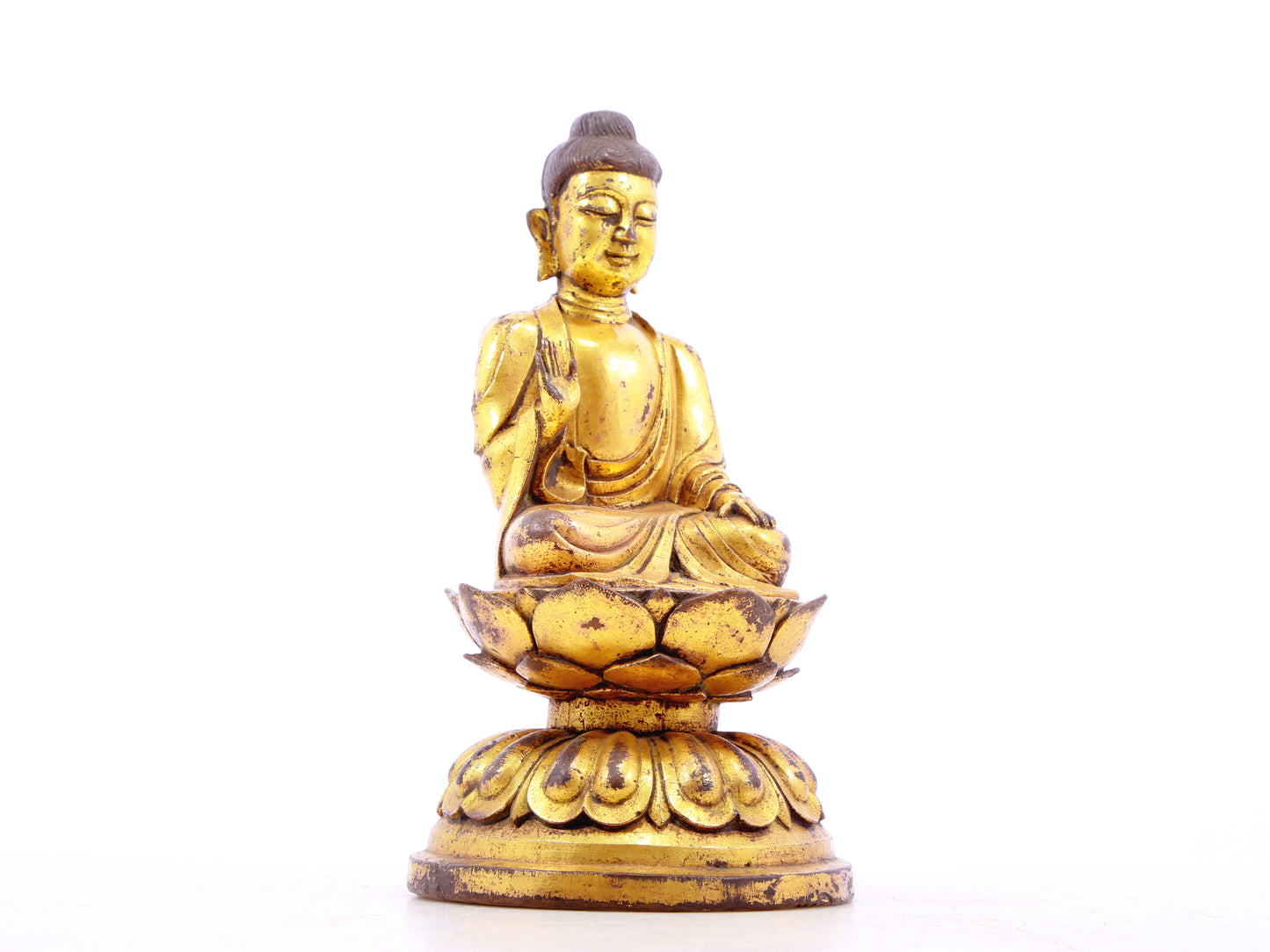 A serene alloy bronze Gautama Buddha