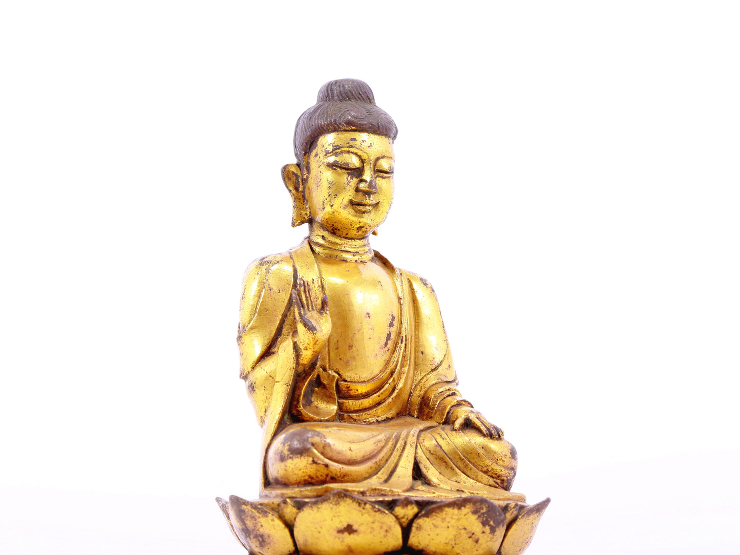 A serene alloy bronze Gautama Buddha